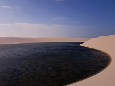 沙子旁边的水体